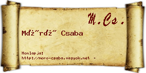 Móró Csaba névjegykártya