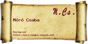 Móró Csaba névjegykártya